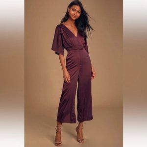 Lulu's Deep Burgundy Jumpsuit